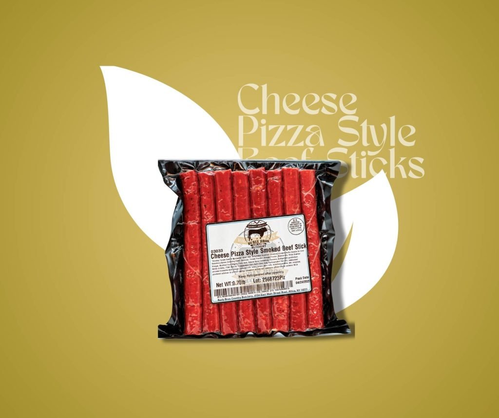 cheese pizza style beef sticks
